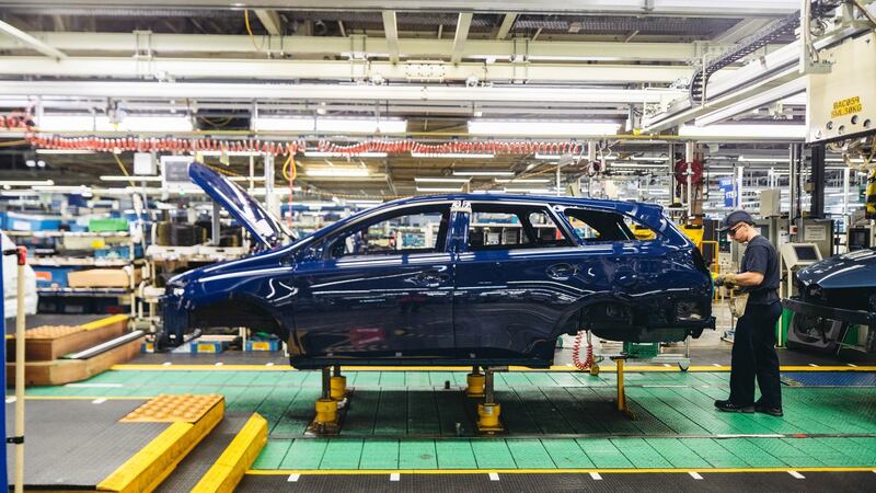The assembly line at the Toyota plant: after Brexit, it faces the prospect of higher tariffs, a smaller labour pool and less access to the 500 million potential customers in Europe