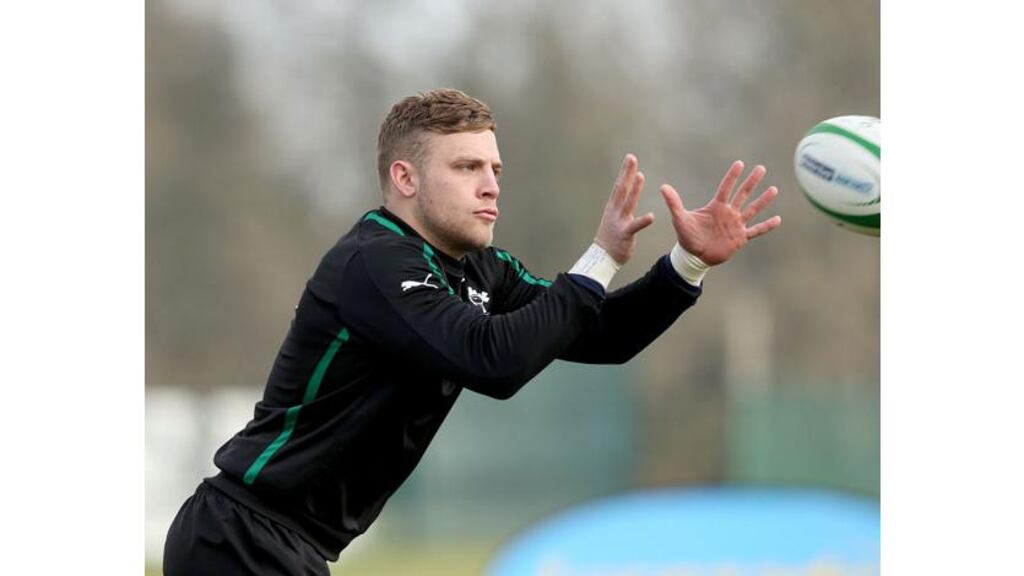 Leinster's Ian Madigan during Ireland training at Carton House this afternoon. Photograph: Billy Stickland/Inpho