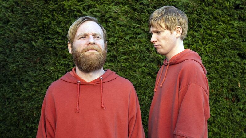 Brian and Domhnall Gleeson in Frank of Ireland