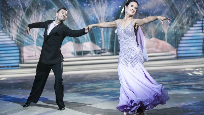 Maia Dunphy and Robert Rowinski dancing a waltz. Photograph: Kyran O’Brien/RT