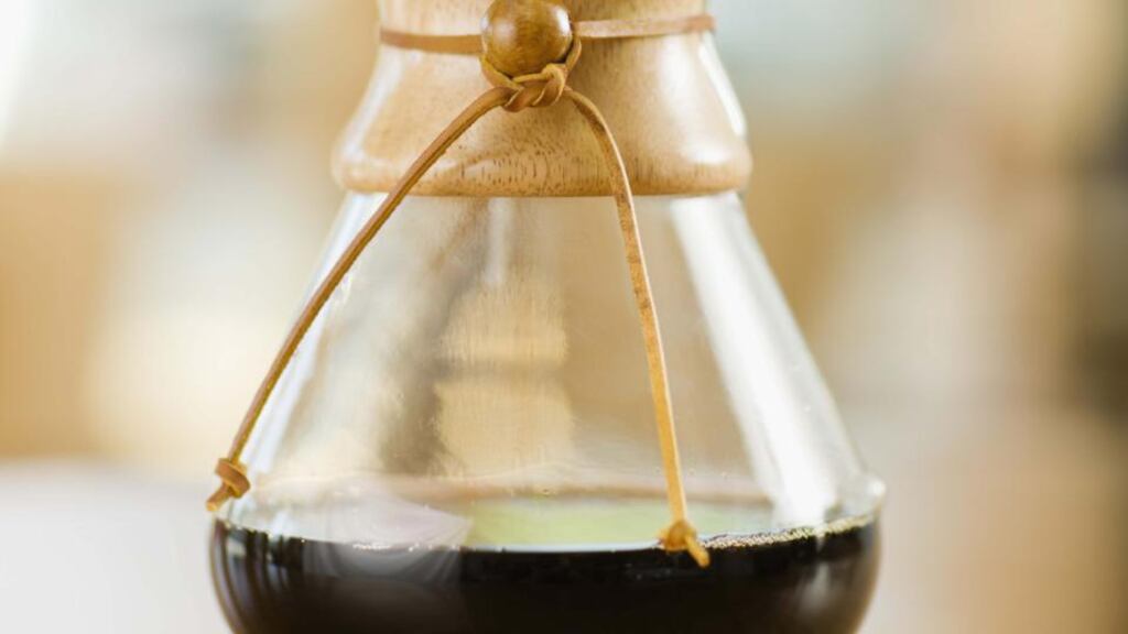 Chemex coffeemaker was designed in 1941 by German inventor Peter Schlumbohm