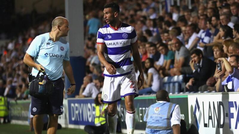 Injury ended Steven Caulker’s 2016/17 campaign with QPR. Photograph: Warren Little/Getty