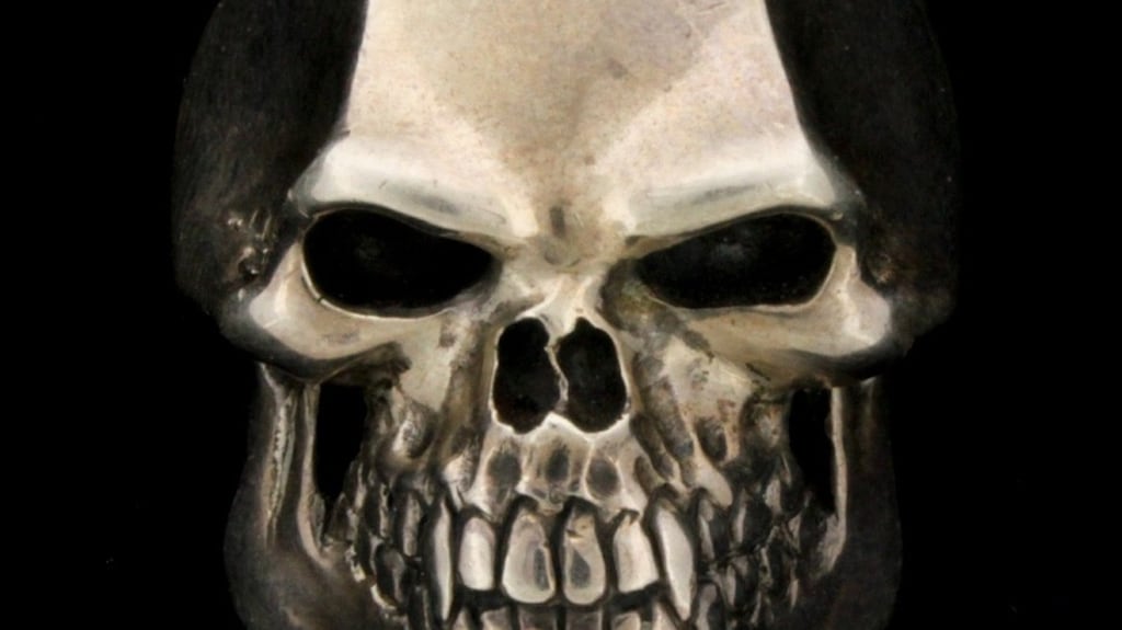 A skull ring once belonging to James ‘Whitey’ Bulger and being offered for auction is seen in an undated picture released by the US Marshals Service.