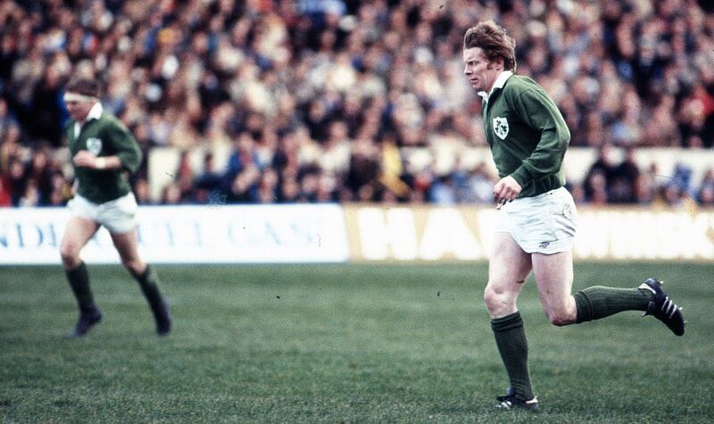 Ireland’s Ollie Campbell in the Five Nations Championship game against Scotland at Murrayfield in January 1983. Photograph/Billy Stickland/Inpho