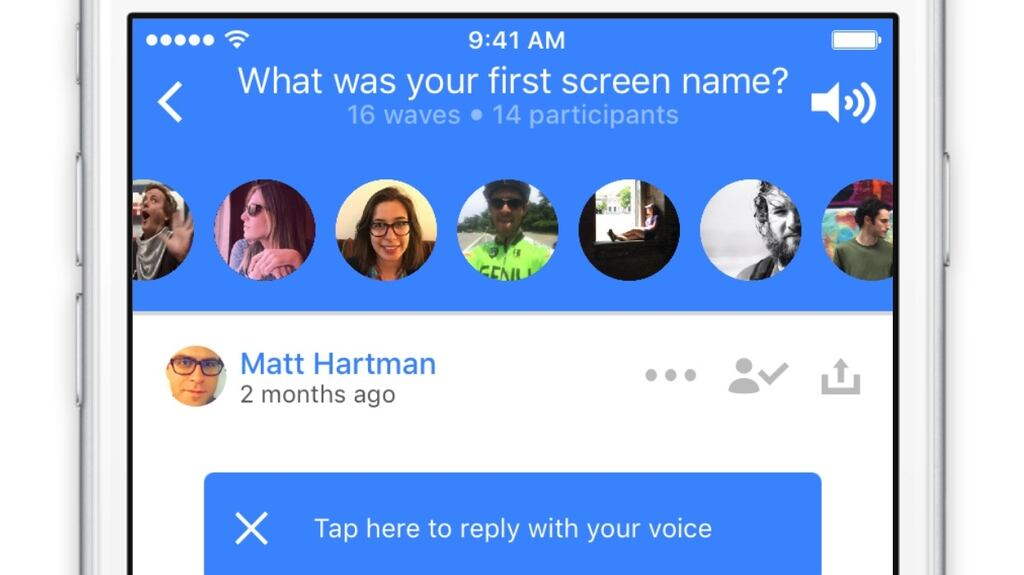 Anyone can pose a question or start a conversation with a “wave”