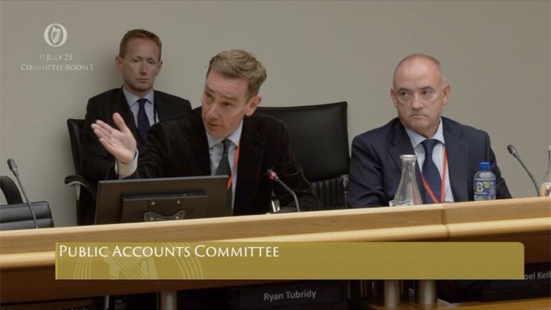 Ryan Tubridy and Noel Kelly before the Oireachtas Public Accounts Committee