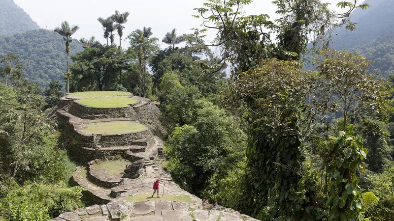 The Lost City consists of a series of 169 terraces carved into the mountainside, a net of tiled roads and several small circular plazas. The entrance can  be accessed only by a climb up some 1,200 stone steps through dense jungle. Photograph:  Thierry Tronnel/Corbis via Getty Images
