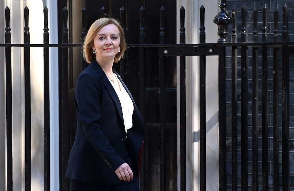 Liz Truss said it isn’t right to be putting up taxes now', and as leader she would take 'immediate action' to assist with living costs. Photograph: EPA - European Pressphoto Agency