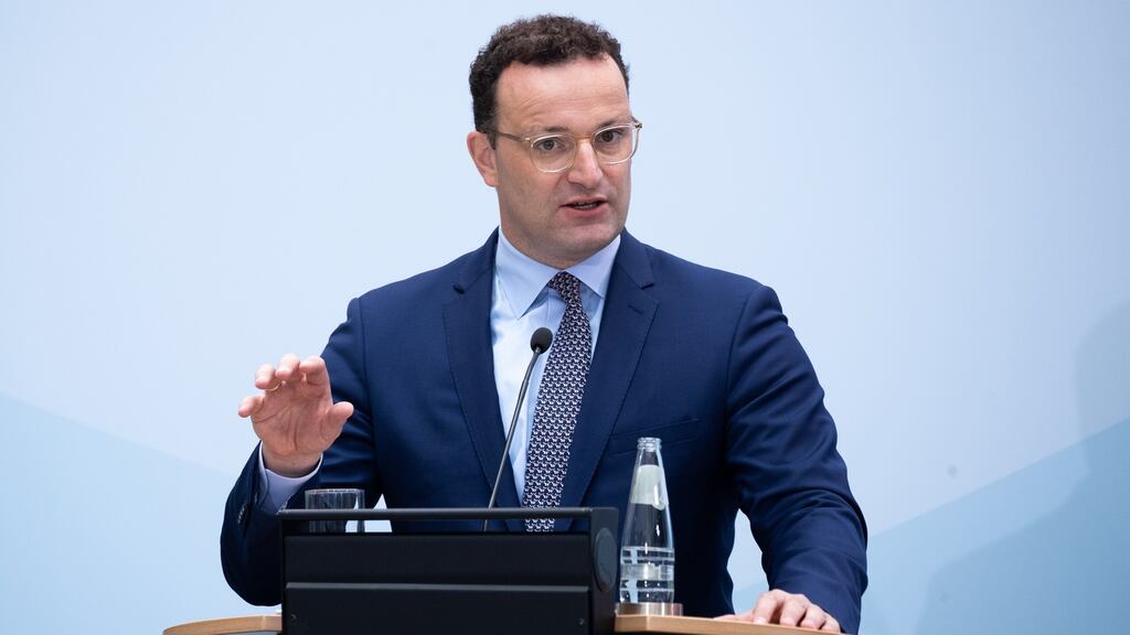 Jens Spahn: “With the knowledge of today, I can tell you no hairdressers would have to close and no shops. That will not happen again. We won’t need visitor bans in care homes, either.” Photograph: HayoungJeon/EPA