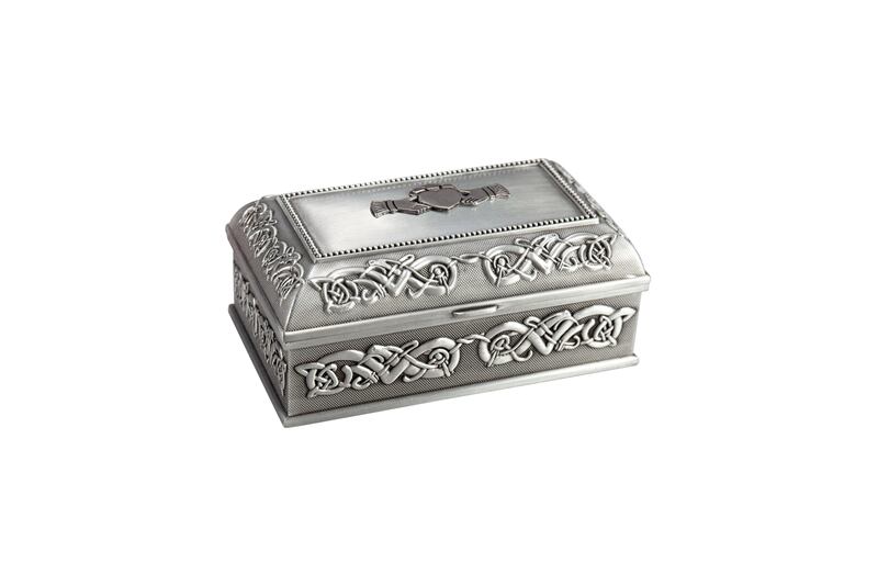 Carroll's can help you put an extra special touch to your loved ones' gifts this Christmas — this Claddagh jewellery box can be engraved with any personal message of your choosing.