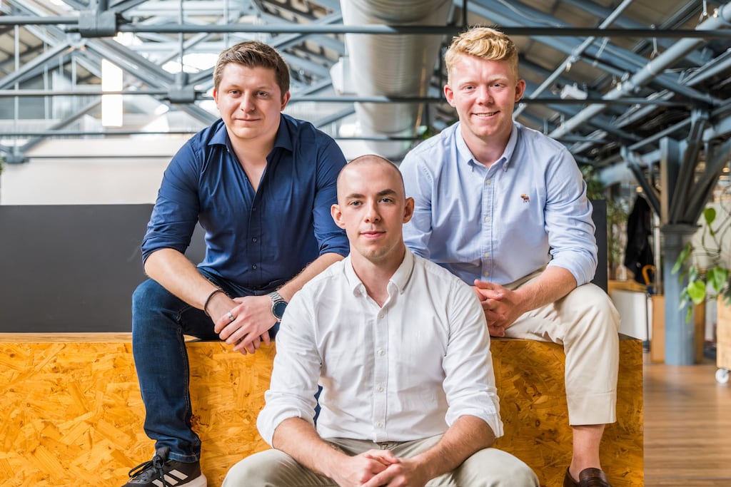 Zac Dair, Phillip McKenna, and Oisín Devoy, cofounders of SimpleStudy