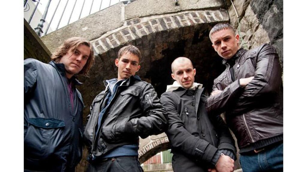 The cast of RTE's Love/Hate which won five awards at last night's Irish Film and Television Academy awards.