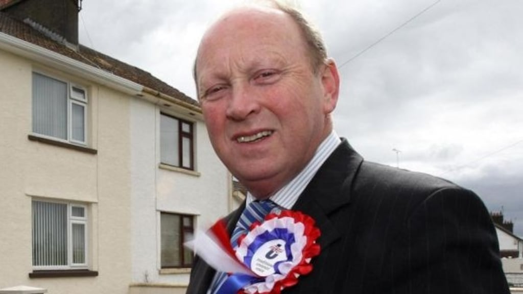 Traditional Unionist Voice leader Jim Allister during a previous campaign: the hardline party is “very confident”, his running mate says. Photograph: Paul Faith/PA