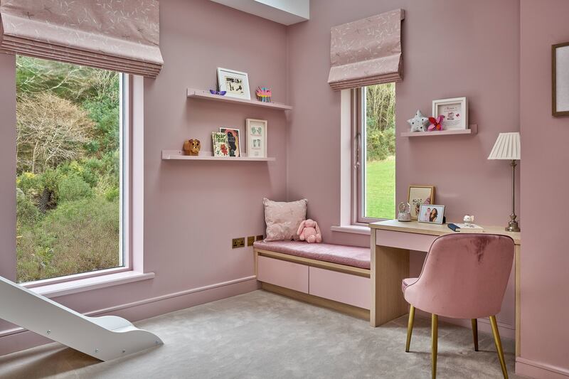 'Our daughter loves her pink bedroom,' the owners say. Photograph: Gareth Byrne