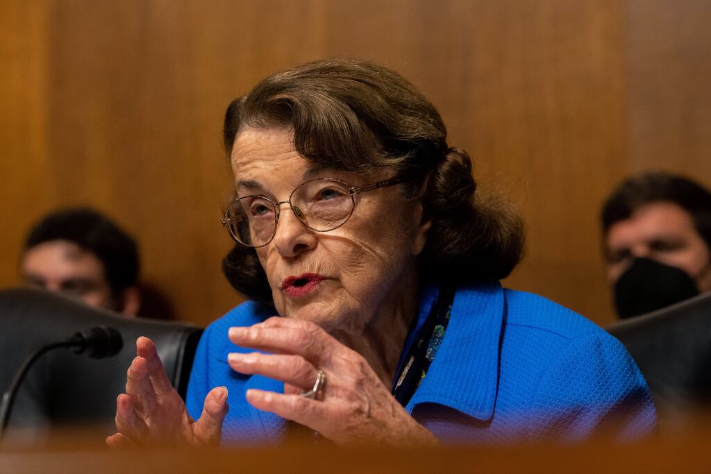 Senator Dianne Feinstein regularly organised dinners with female journalists and mentored women in Congress; she often said that Washington could be a lonely, hard and mean place, especially for women breaking barriers. Photograph: Haiyun Jiang/New York Times