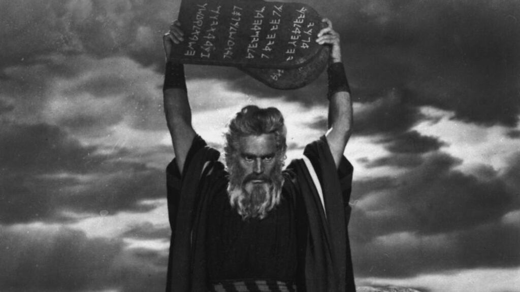 Biblical George Washington: Charlton Heston in Cecil B DeMille’s The Ten Commandments. Photograph: AP Photo