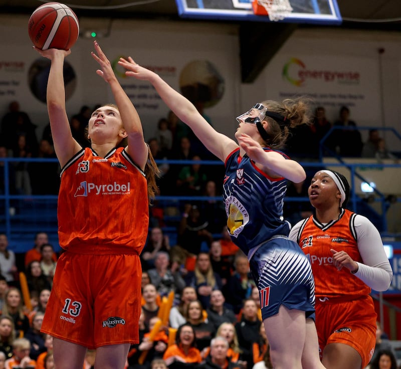 Claire Melia (left) in action for Killester in last year's National Cup semi-final against Gurranabraher. Photograph: Ryan Byrne/Inpho