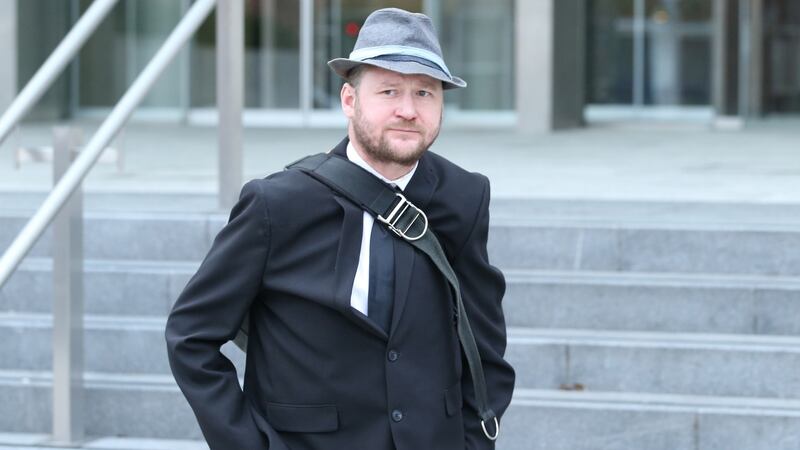 Ronan Stephens (42), of Captains Road, Crumlin, leaving court. Photograph: Collins Courts