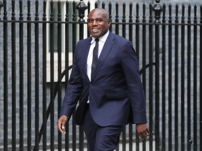 Newly appointed deputy prime minister, David Lammy, arrives in Downing Street, London. Photograph: Jonathan Brady/PA Wire