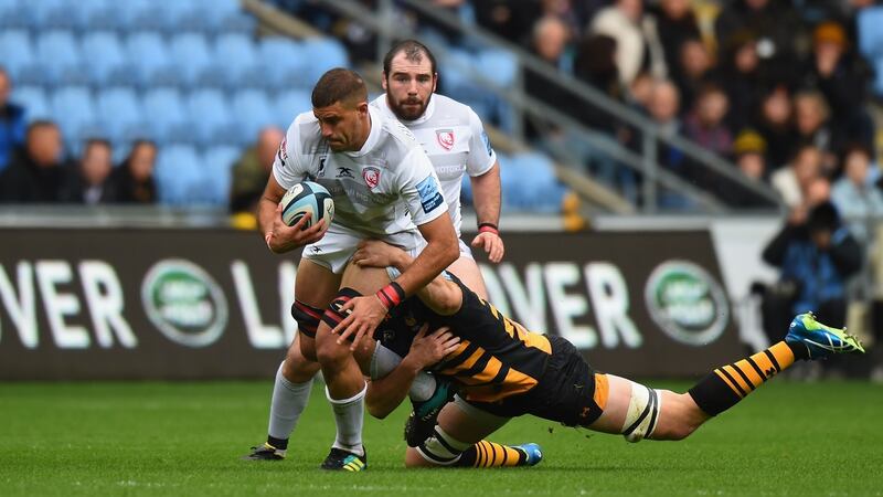 Gerbrandt Grobler, formerly of Munster, in action for Gloucester. He returns to Limerick in the Champions Cup next weekend. Photograph: Tony Marshall/Getty
