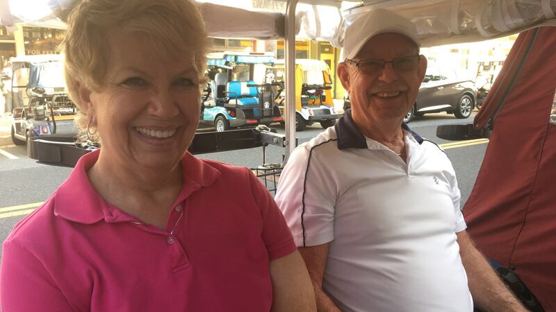 Villages residents Denise and Bill Ralston. They have already voted for Hillary Clinton in the US presidential election. “We believe he’s nuts,” says Bill of Trump. “To be honest with you, I think Hillary leaves a little to be desired as well.” Photograph: Ruadhán Mac Cormaic