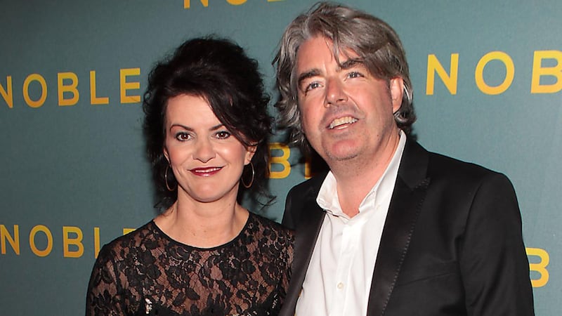 Deirdre O’Kane and husband film-maker and writer Stephen Bradley. Photograph: Brian McEvoy