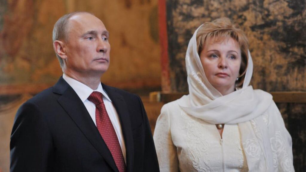 Russian president Vladimir Putin and his wife, Lyudmila: they have announced their divorce with an uncomfortable joint television interview. Photograph: Aleksey Nikolskyi/ Reuters