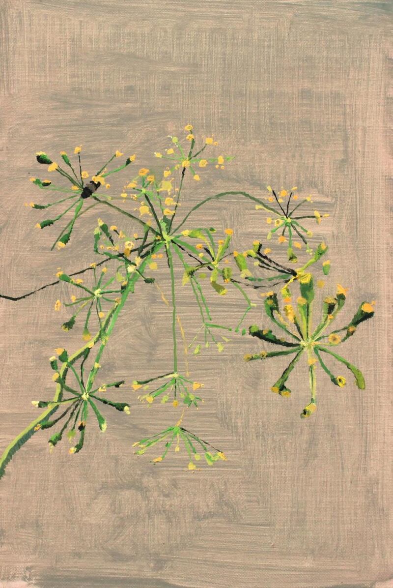Mollie Douthit, Dill, oil on board, 2017 at Courthouse, Ennistymon, Co Clare
