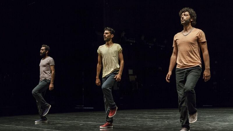 Displacement, created by Mithkal Alzghair, is a trio dance about shared struggle