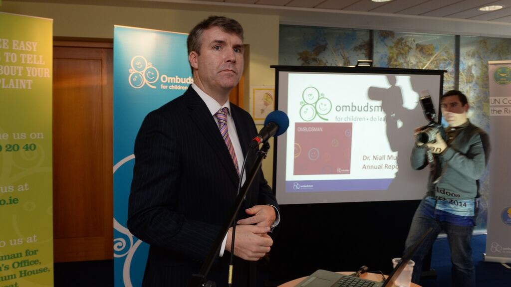 Ombudsman for Children Dr Niall Muldoon at the launch of his organisation’s annual report. Photograph: Cyril Byrne/The Irish Times