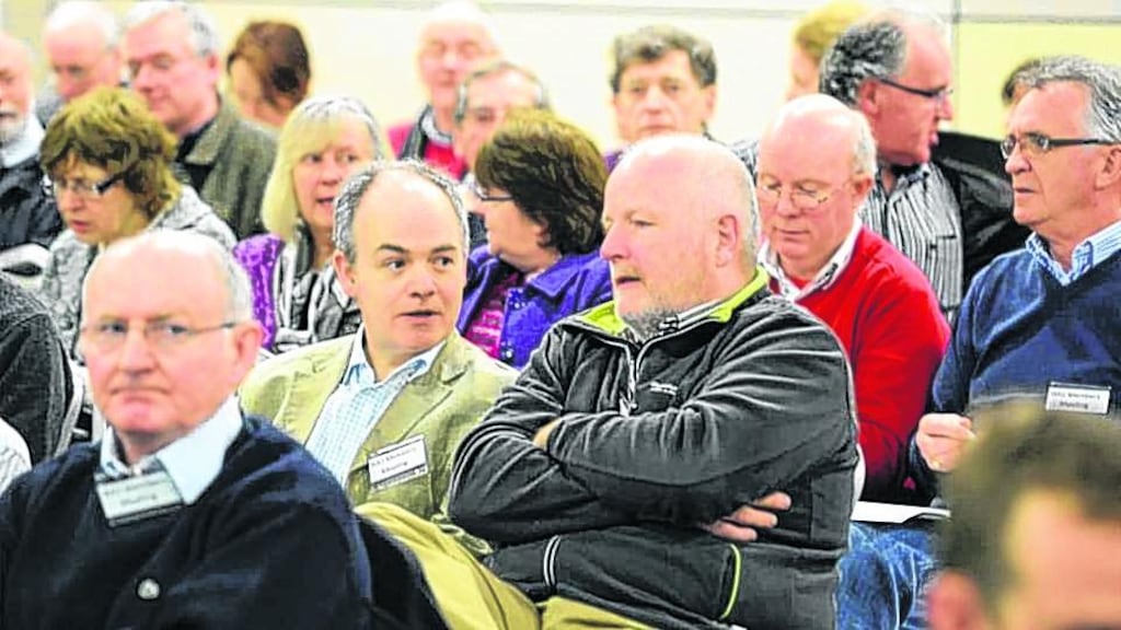 Delegates at the Irish Medical Organisation (IMO) EGM in the Crowne Plaza Hotel, Santry, Dublin at the weekend. Photographer: Dara Mac Dónaill