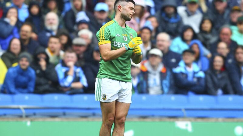 Ben Brennan missed a number of frees for Meath during their heavy defeat to Dublin. Photograph: Ken Sutton/Inpho