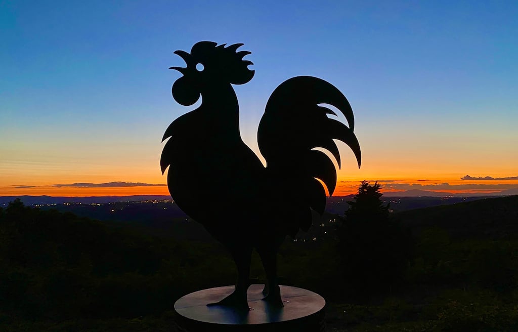 Chianti Classico bottles will have the black cockerel, or Gallo Nero, label on the neck. Photograph: Getty Images