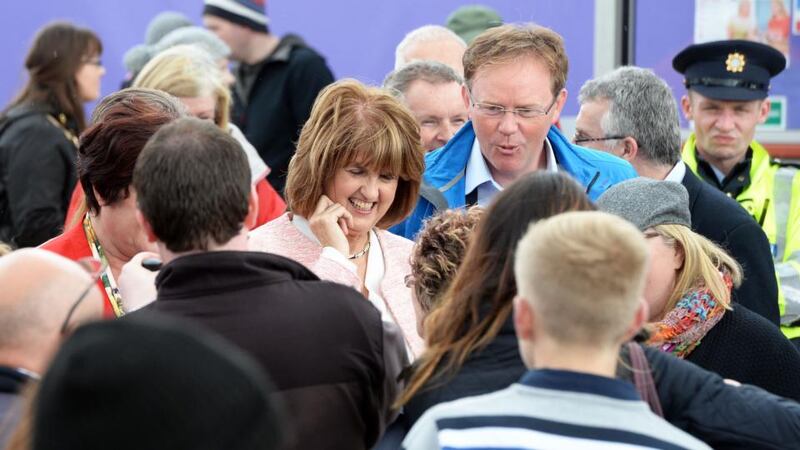 Tánaiste Joan Burton at the National Ploughing Championships. Photograph: Eric Luke