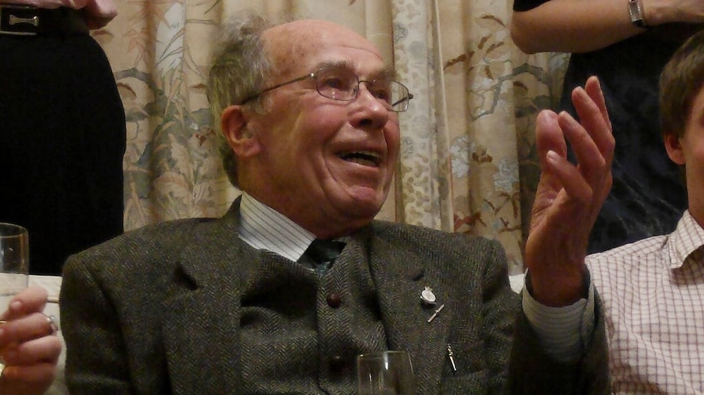Thomas Ernest Nutt pictured talking at a family gathering at Ballymoney in 2010. Photograph: Colin Mearns