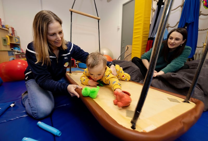 Dana Katz-Murphy with Conn Brennan and his mother Marie Brennan. Photograph: Alan Betson