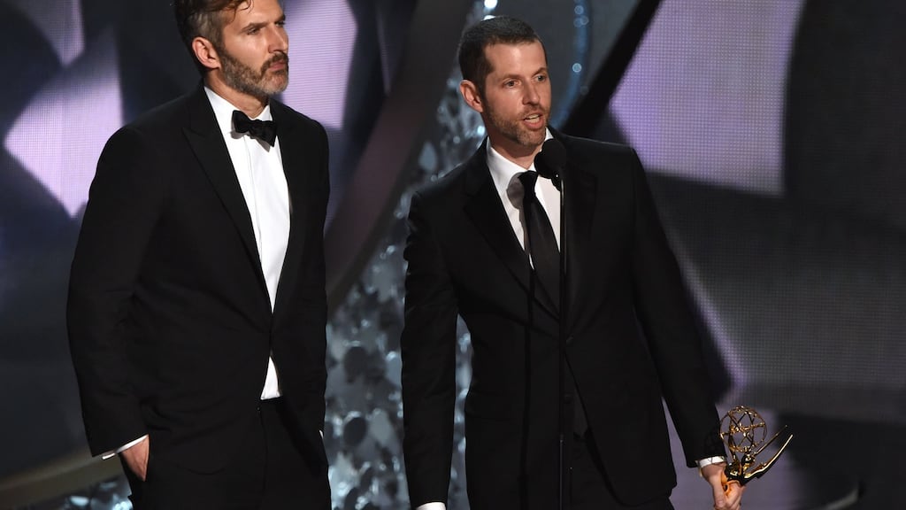 The creators of the smash-hit, Emmy Award-winning “Game of Thrones,” will write and produce new films that are separate from the main Skywalker saga and the trilogy. Photograph: AFP