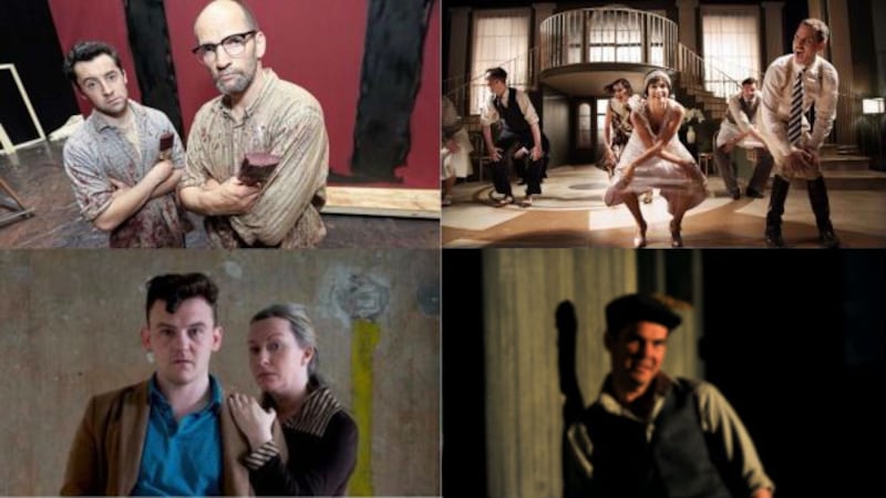 Best supporting actor nominees Thomas Finnegan, Mark Huberman, Robbie O’Connor and Marty Rea
