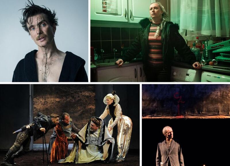 Best-production nominees (clockwise from top left) Grief Is the Thing with Feathers, The Lost O’Casey, How It Is, and Richard III