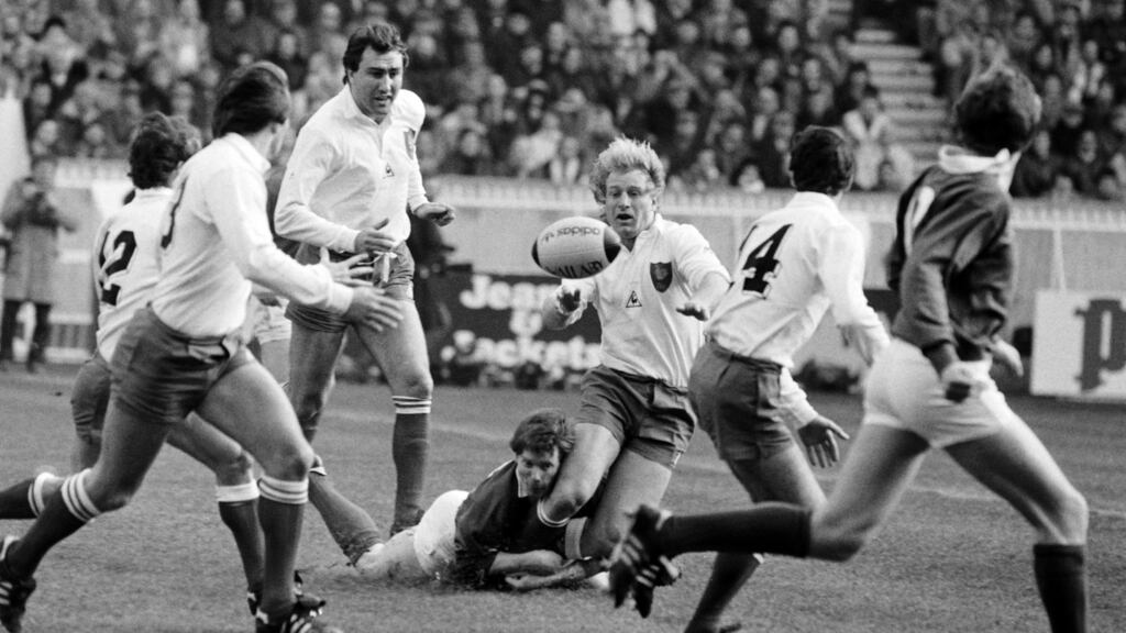 Glory days: Jean-Pierre Rives during France’s Five Nations rugby match against Ireland in 1984. Photograph: Philippe Wojazer/AFP/Getty