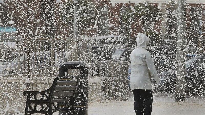 Storm Arwen hit Portstewart in Northern Ireland: bringing the strongest winds of the month to the Republic on the 26th and 27th. Photograph: Margaret McLaughlin