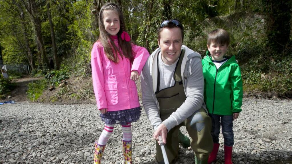 Keith Barry launches Activity Week with The Inland Fisheries. Photograph: Chris Bellew