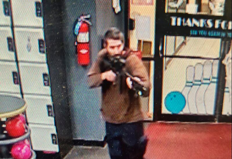A released image showing a gunman in Lewiston, Maine. Photograph: Androscoggin County Sheriff’s Office/AP
