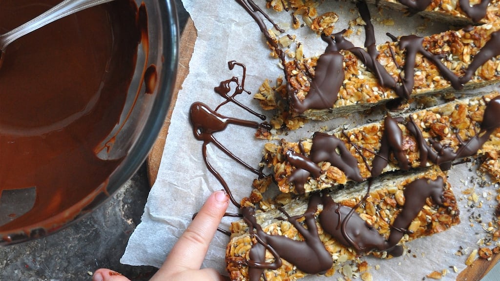 Flapjack bars can also be crumbled up to make a decadent honey-kissed granola