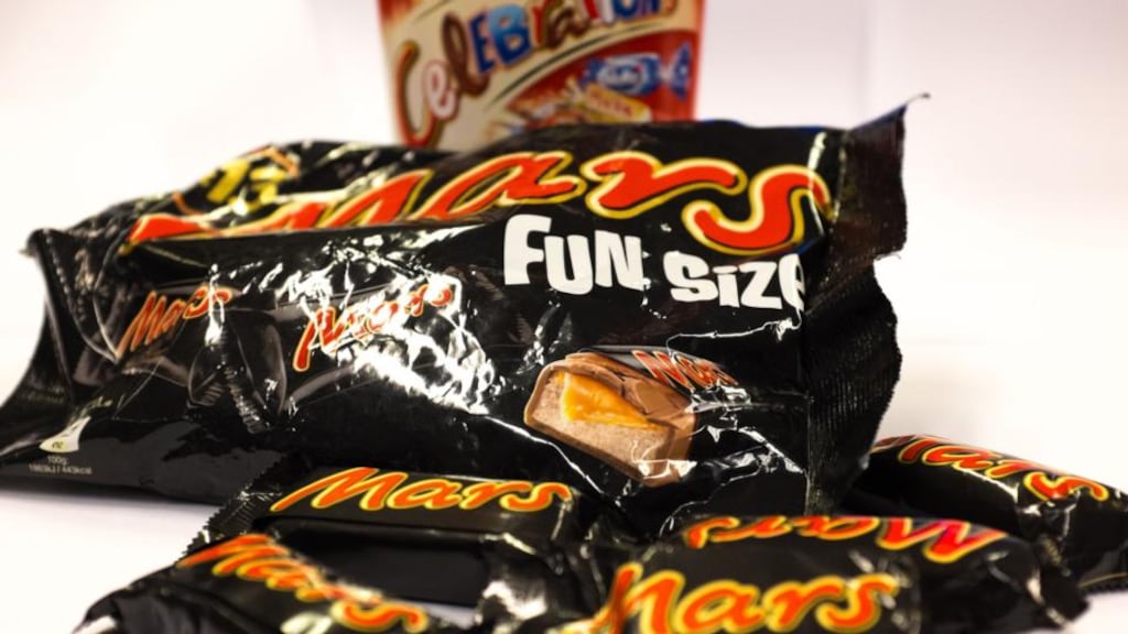 The brands affected here are the ‘funsize’ versions of Mars, Milkyway and variety packs, as well as the 380 gramme boxes of Celebrations.  Photograph: PA