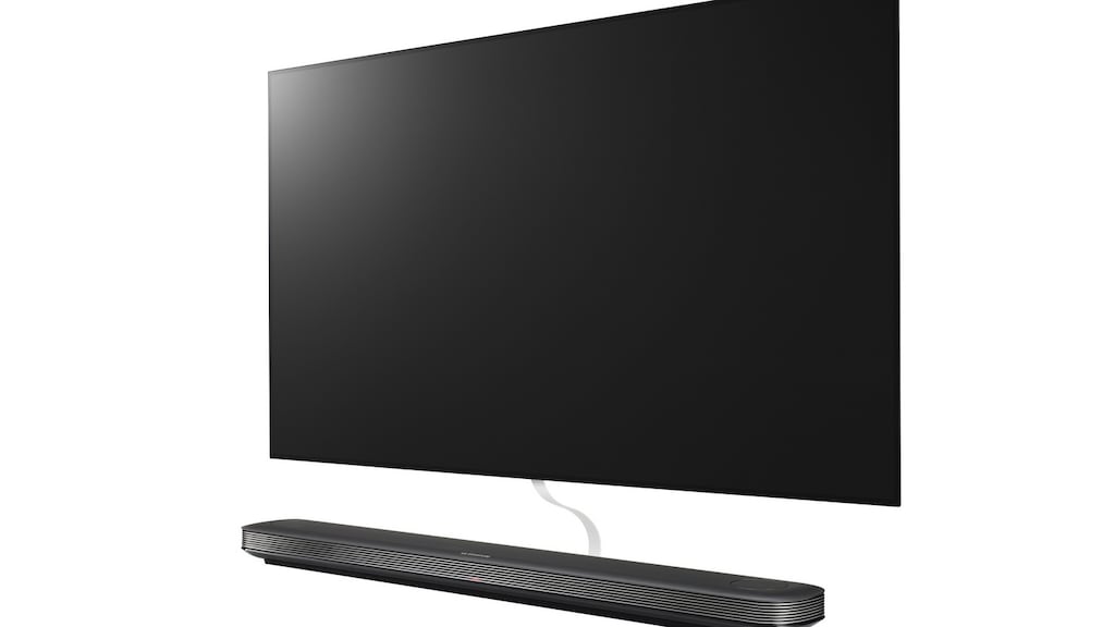 Signature OLED TV W: the screen attaches directly to your wall. It’s got a great picture, using all the latest technology.