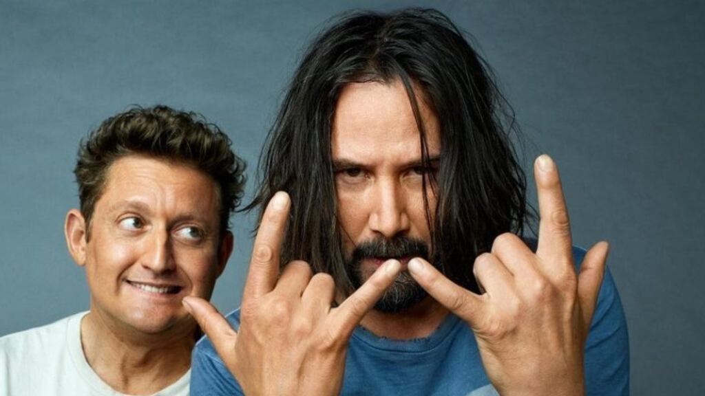 Alex Winter and Keanu Reeves: totally awesome return. Photograph: YouTube