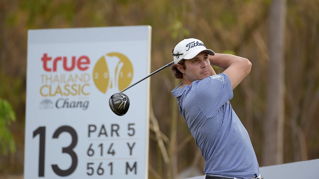 Peter Uihlein tees off on the 13th hole during the first round of the True Thailand Classic. Photo: Getty Images