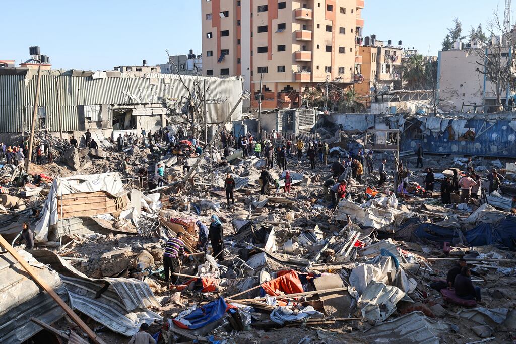 An bhfuil aon choir chogaidh nach bhfuil déanta? Grianghraf: Eyad Baba/Getty Images