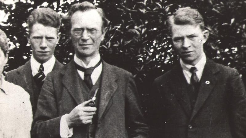 Eoin MacNeill with his sons Brian and Niall in 1917. Brian took the anti-Treaty side in the Civil War.